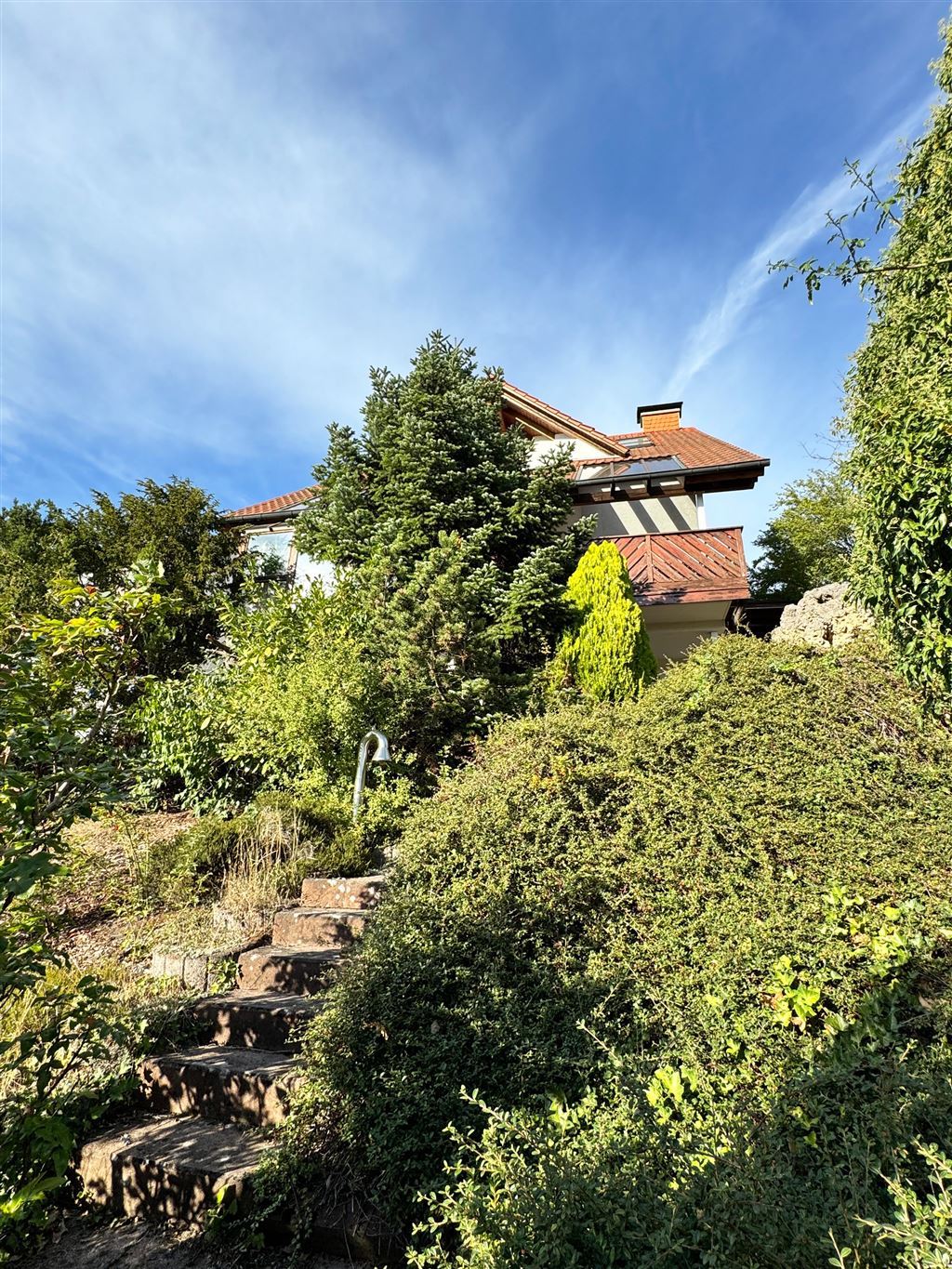 Sicht aufs Haus vom Garten